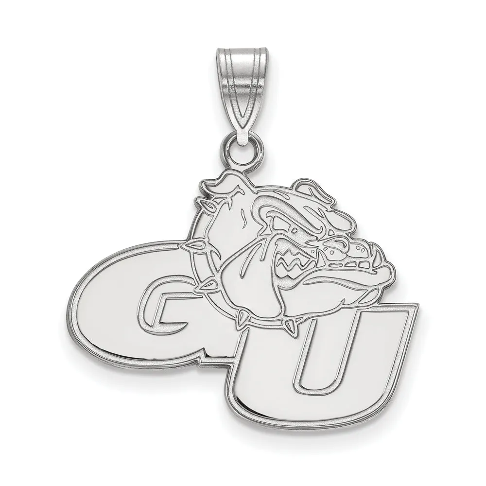 10k White Gold Gonzaga U Large Pendant