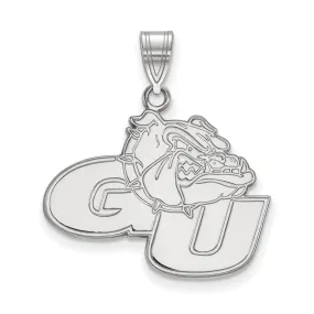 14k White Gold Gonzaga U Large Pendant