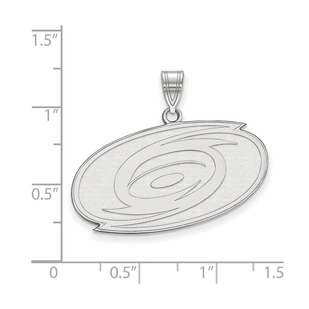 14k White Gold NHL Carolina Hurricanes Large Pendant