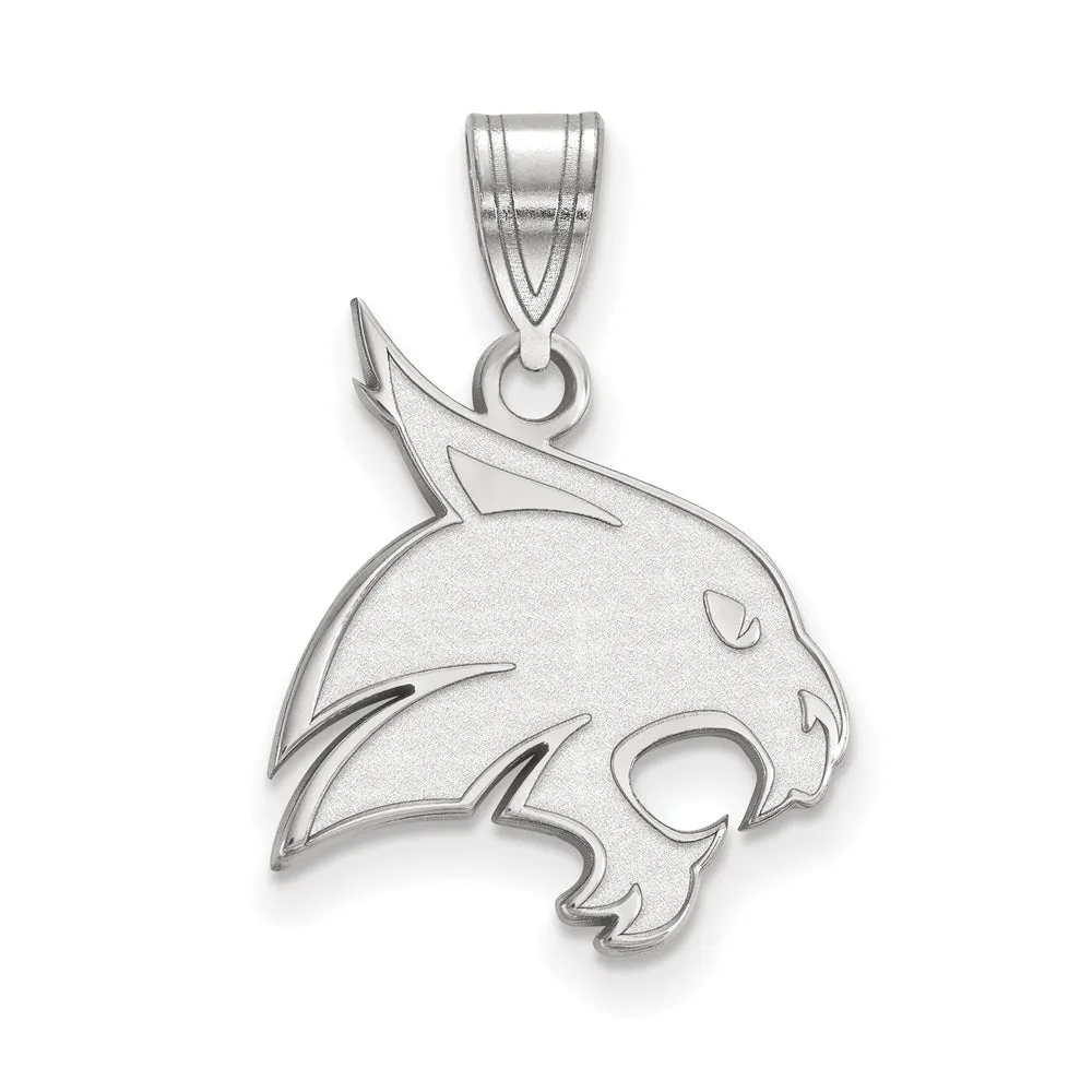 14k White Gold Texas State Large Pendant