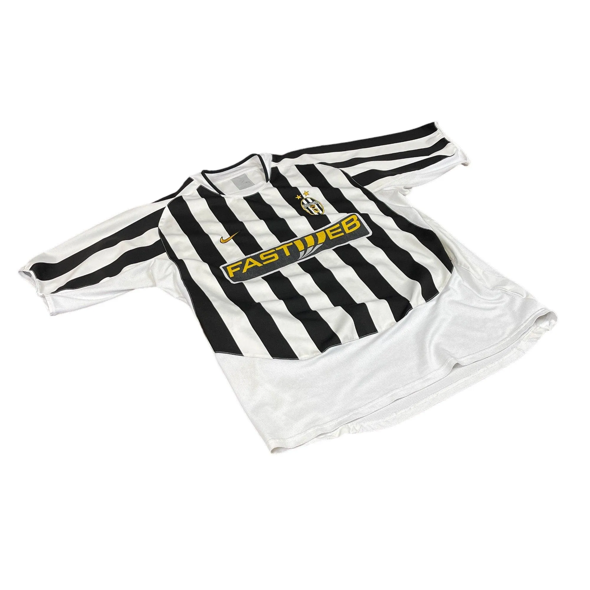 2003-04 White + Black Nike Juventus Tee - Extra Large