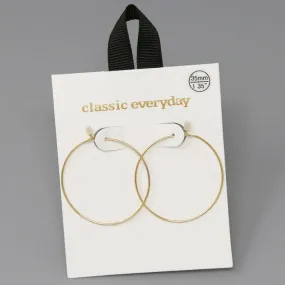 35 MM Basic Hoop Earrings