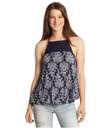 Aeropostale Womens Printed Braided Tank Top