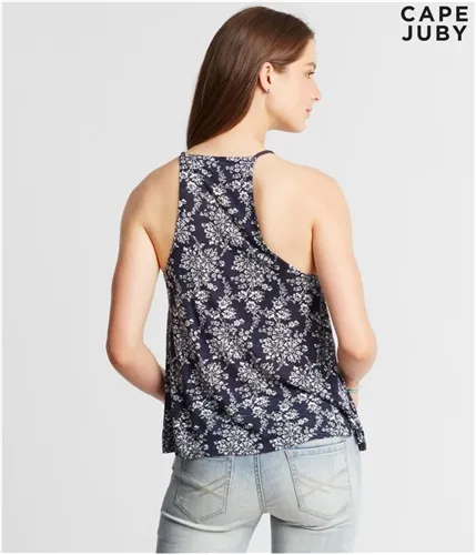 Aeropostale Womens Printed Braided Tank Top