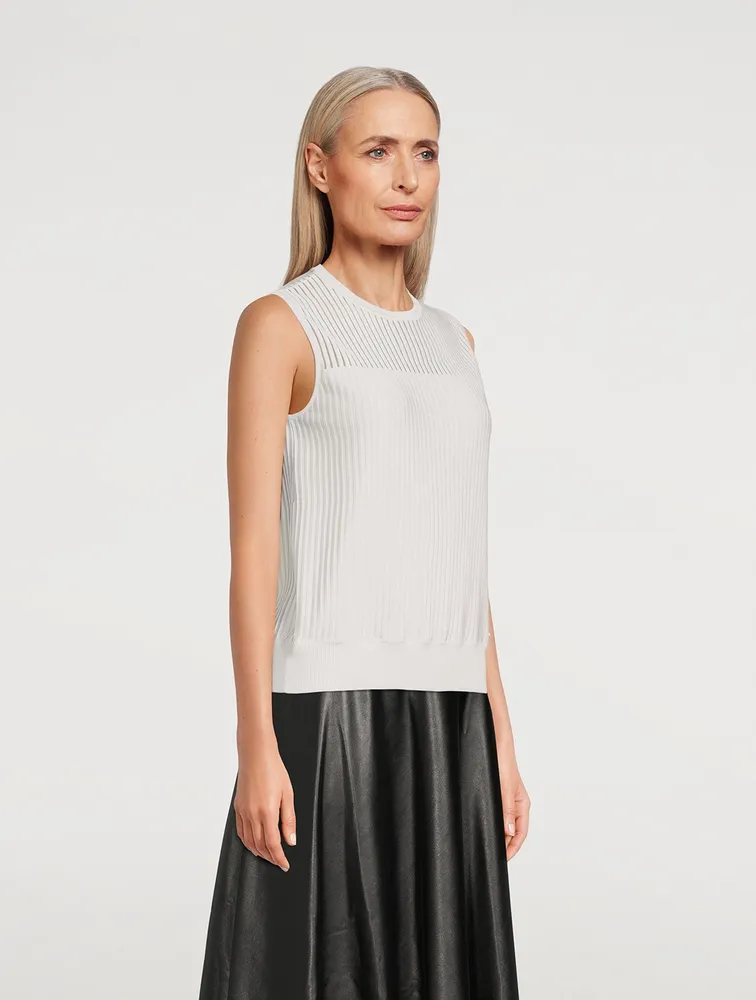 AKRIS Silk Cotton Sleeveless Sweater