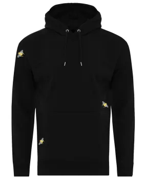 Bee Embroidered Hoodie Black Men