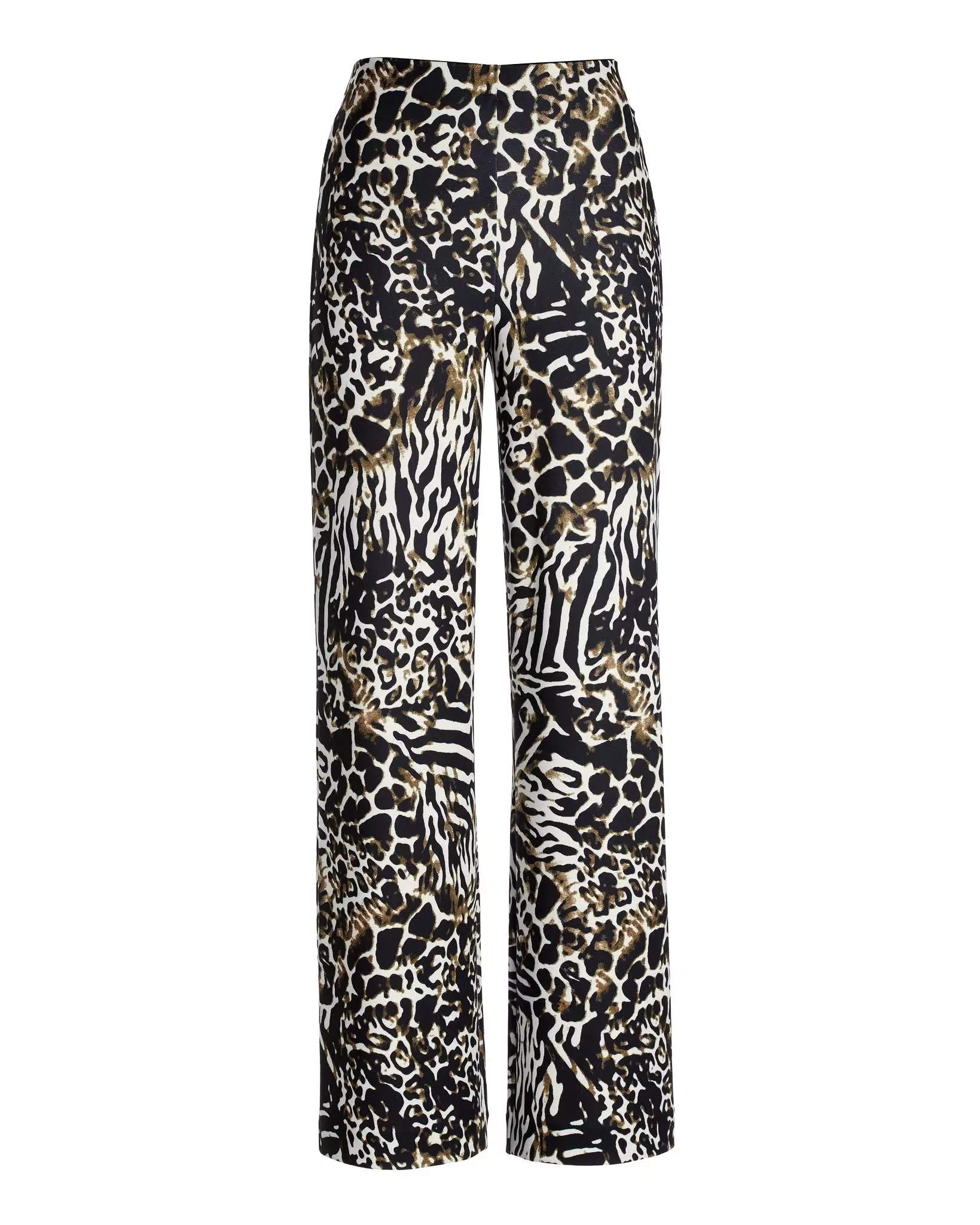 Beyond Travel Jungle Mix Print Palazzo Pant Black Multi