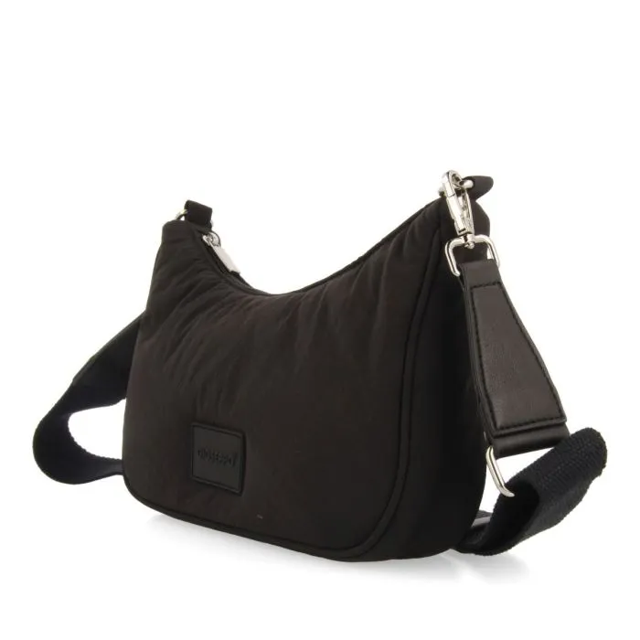 BLACK BAGUETTE BAG WITH OCOEE SHOULDER STRAP