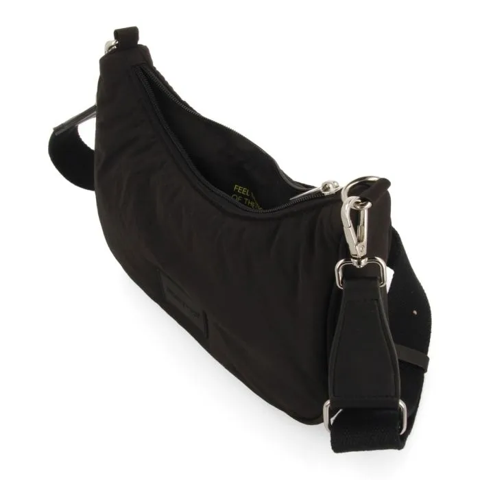 BLACK BAGUETTE BAG WITH OCOEE SHOULDER STRAP