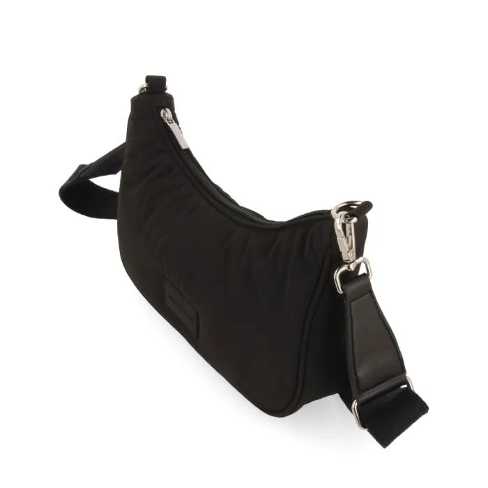 BLACK BAGUETTE BAG WITH OCOEE SHOULDER STRAP