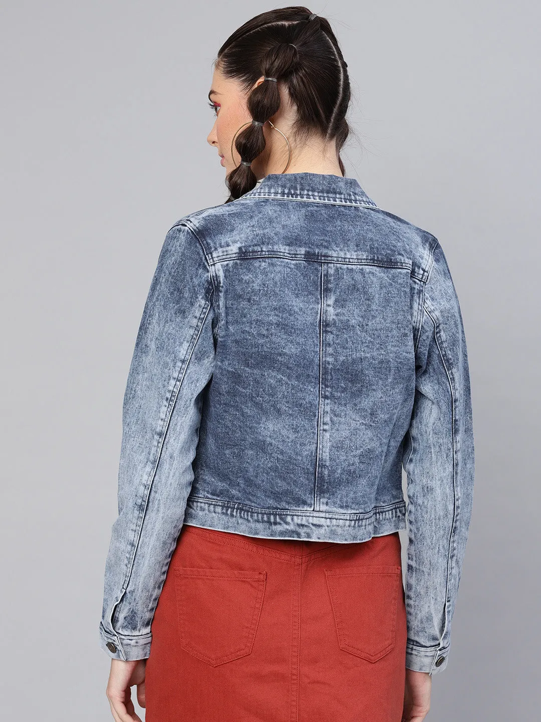 Blue Acid Wash Denim Jacket