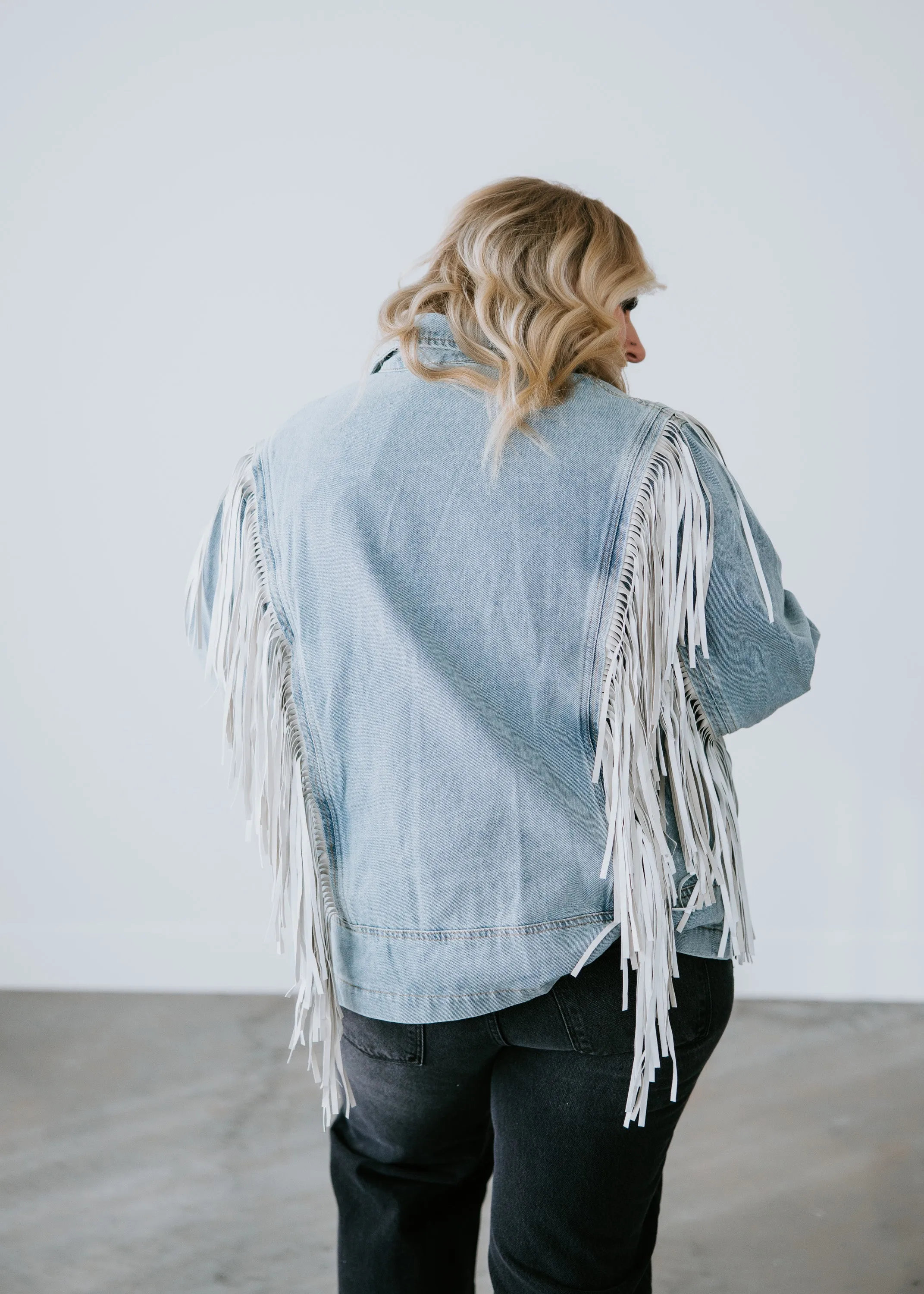 Carlin Fringe Denim Jacket