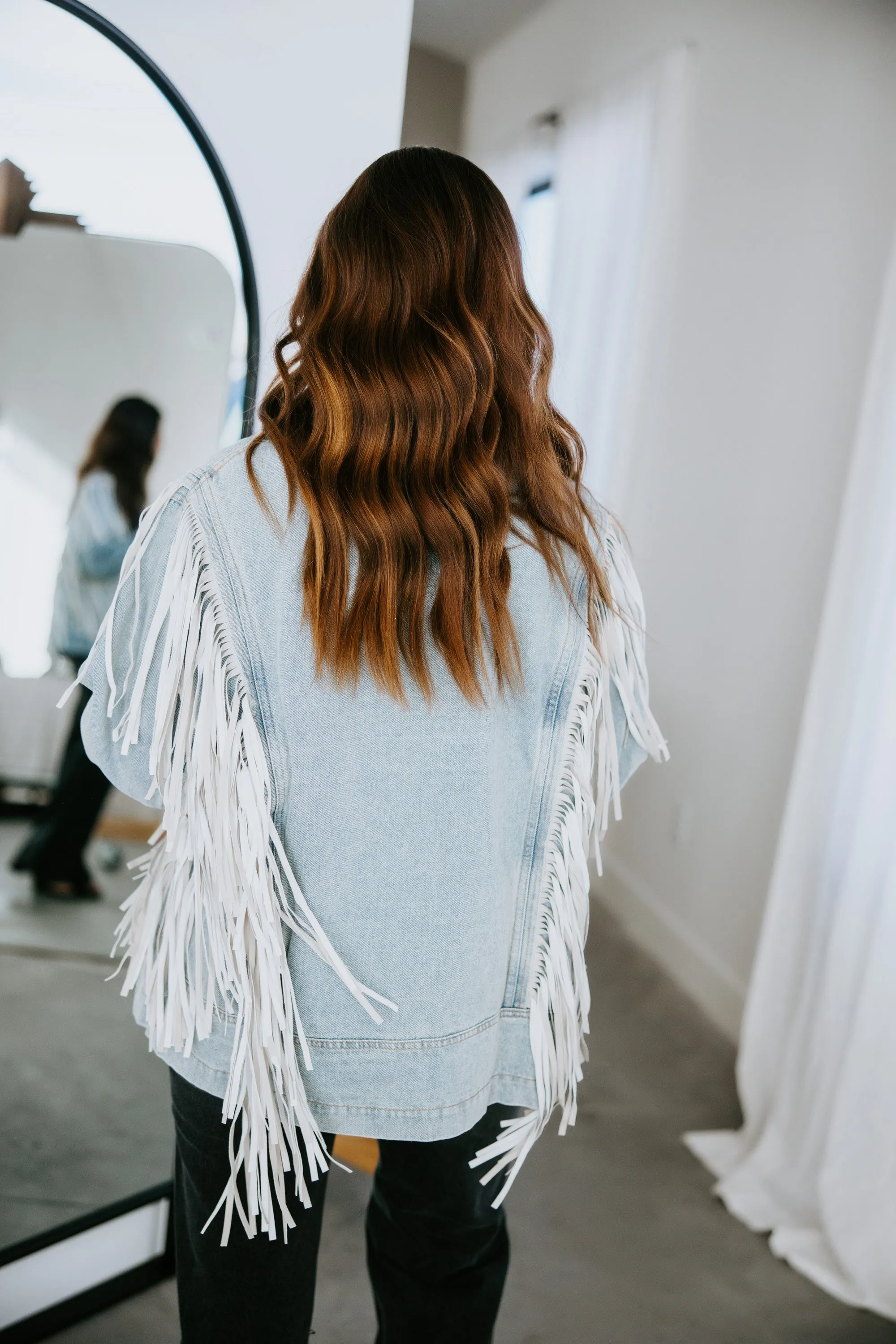 Carlin Fringe Denim Jacket