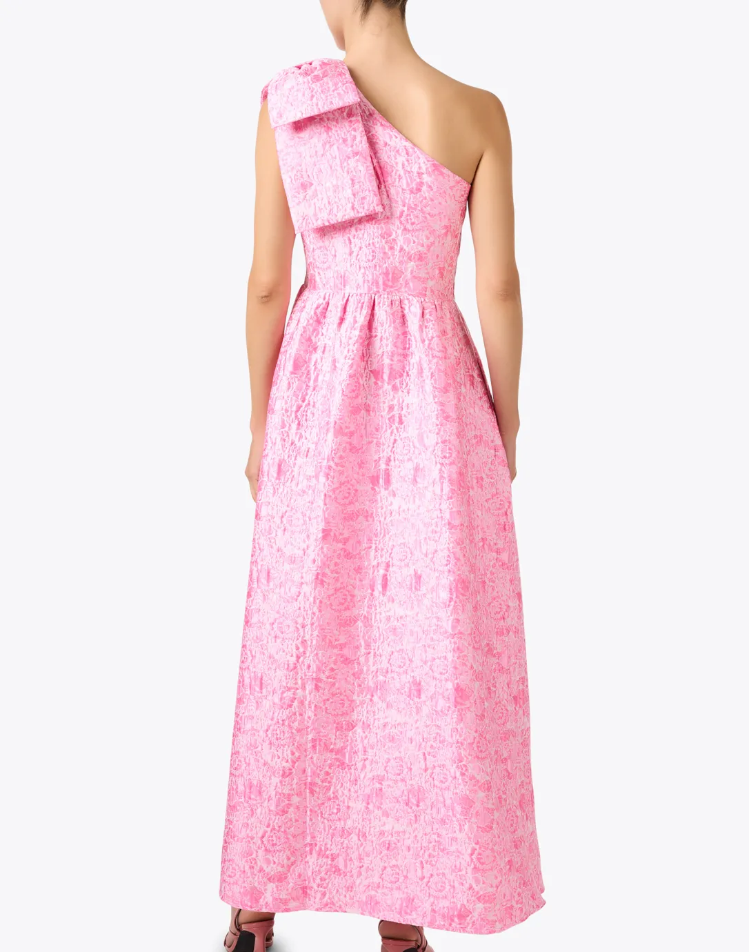 Caroline Pink Jacquard Dress