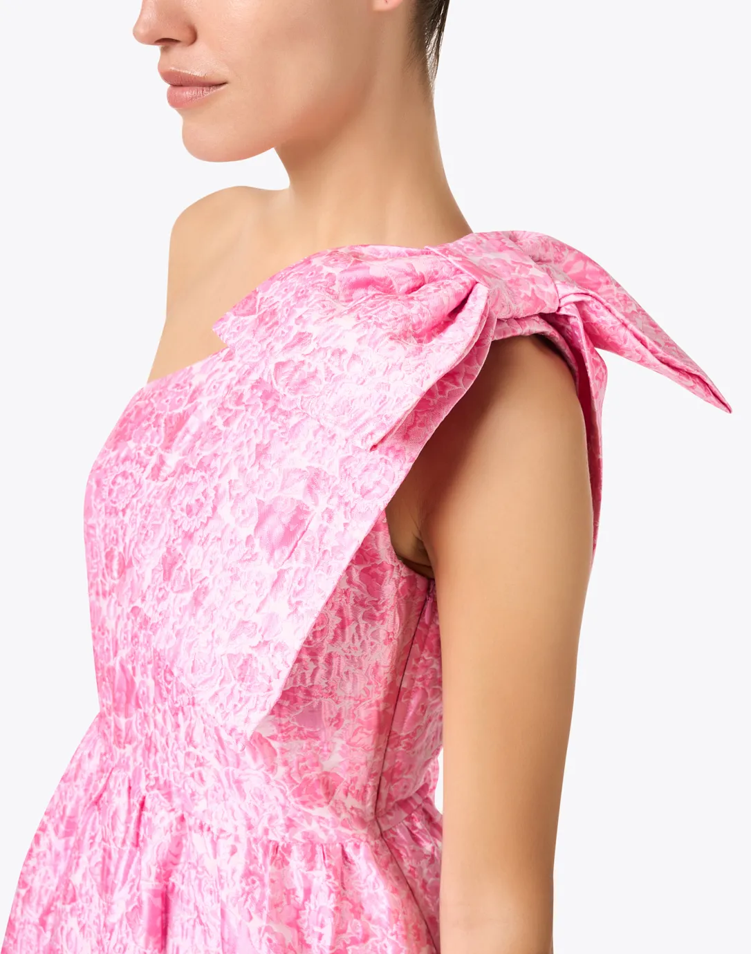 Caroline Pink Jacquard Dress