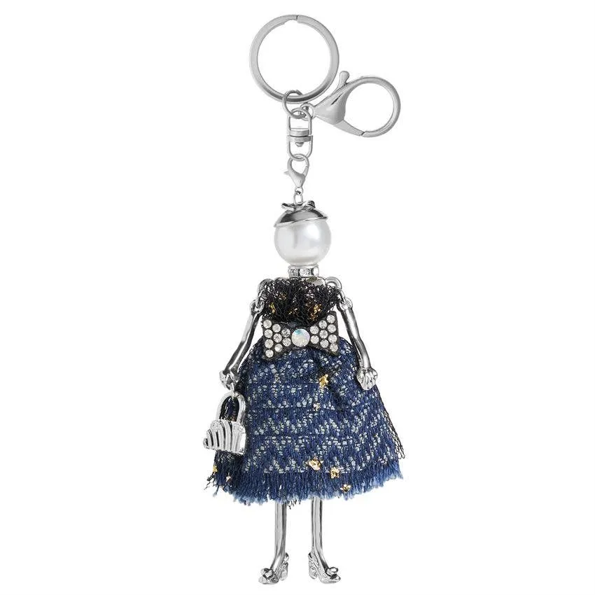 Charming Ladies Bag Charm + Key Fob: Emersyn