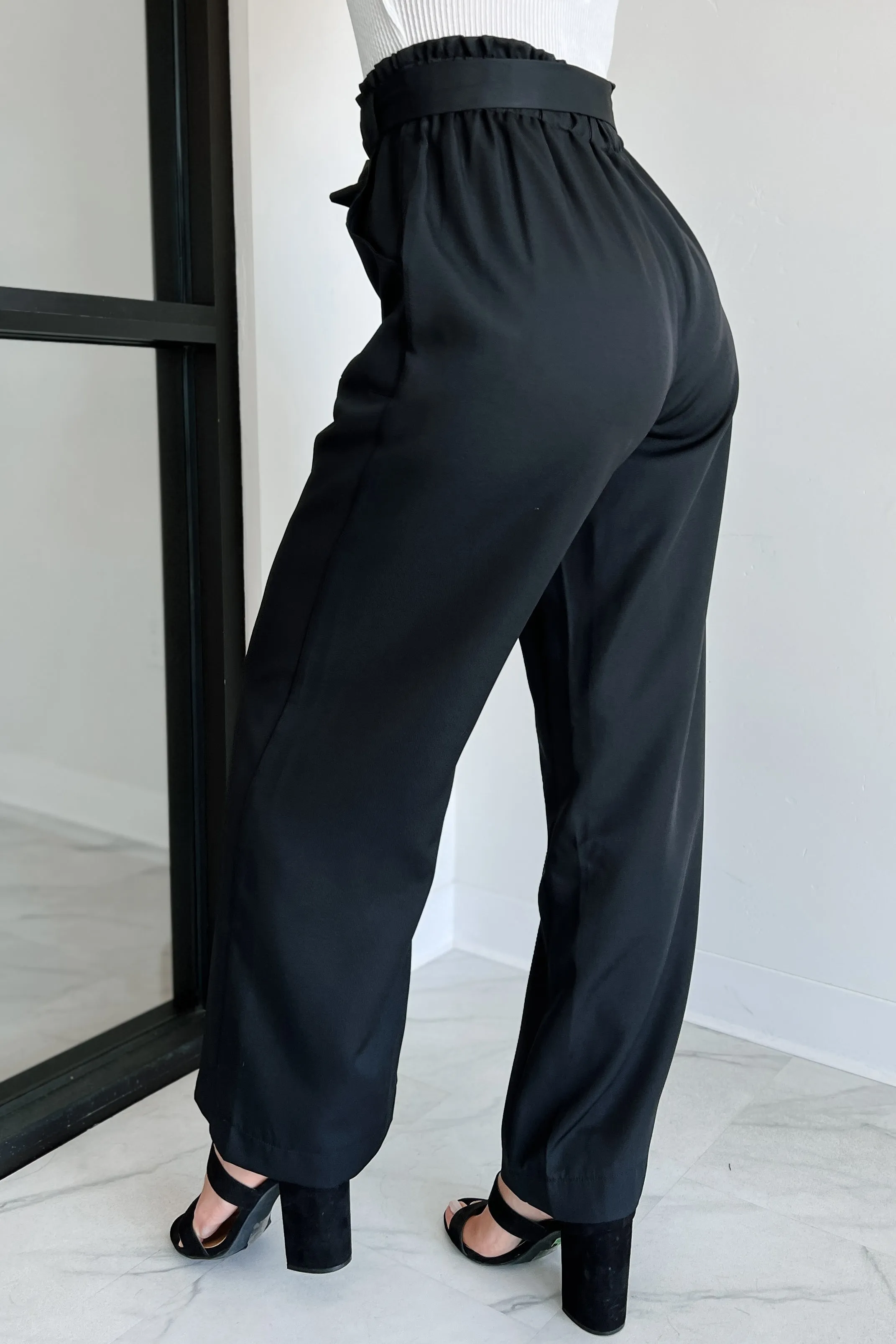 Confident Appeal Wide Leg Pants (Black)