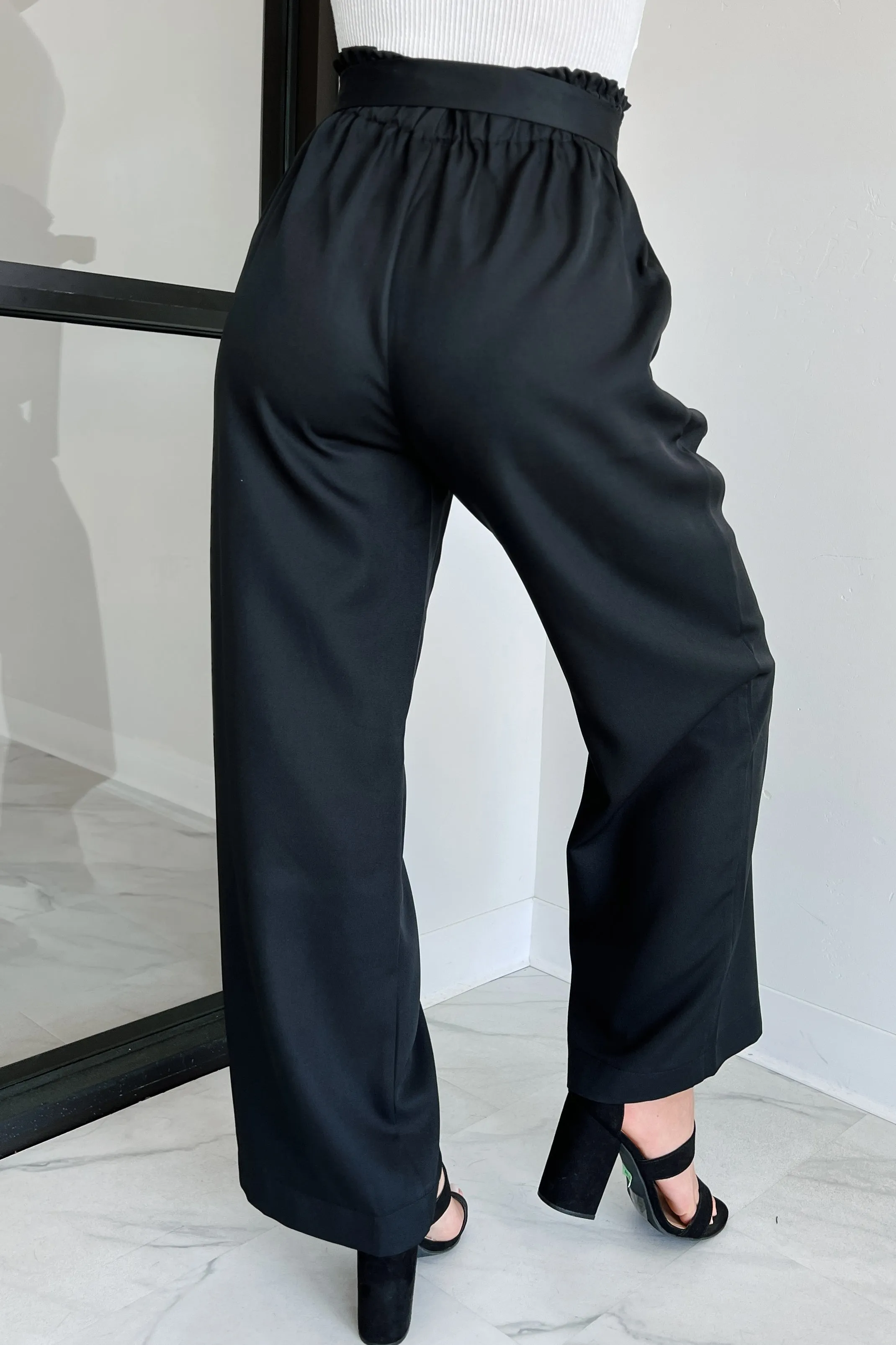 Confident Appeal Wide Leg Pants (Black)