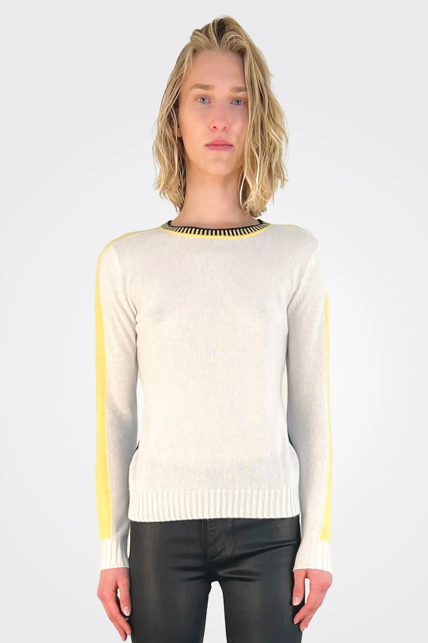 Crew Neck Sweater - Lemon