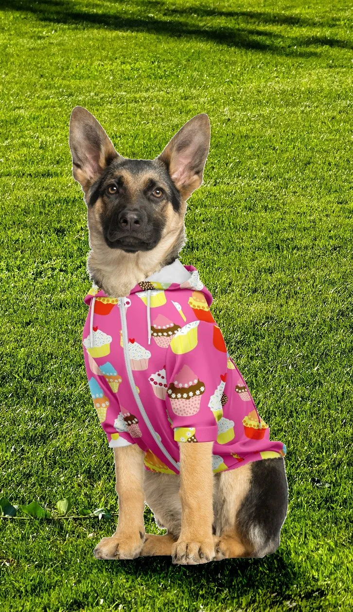 Cupcakes Dog Hoodie