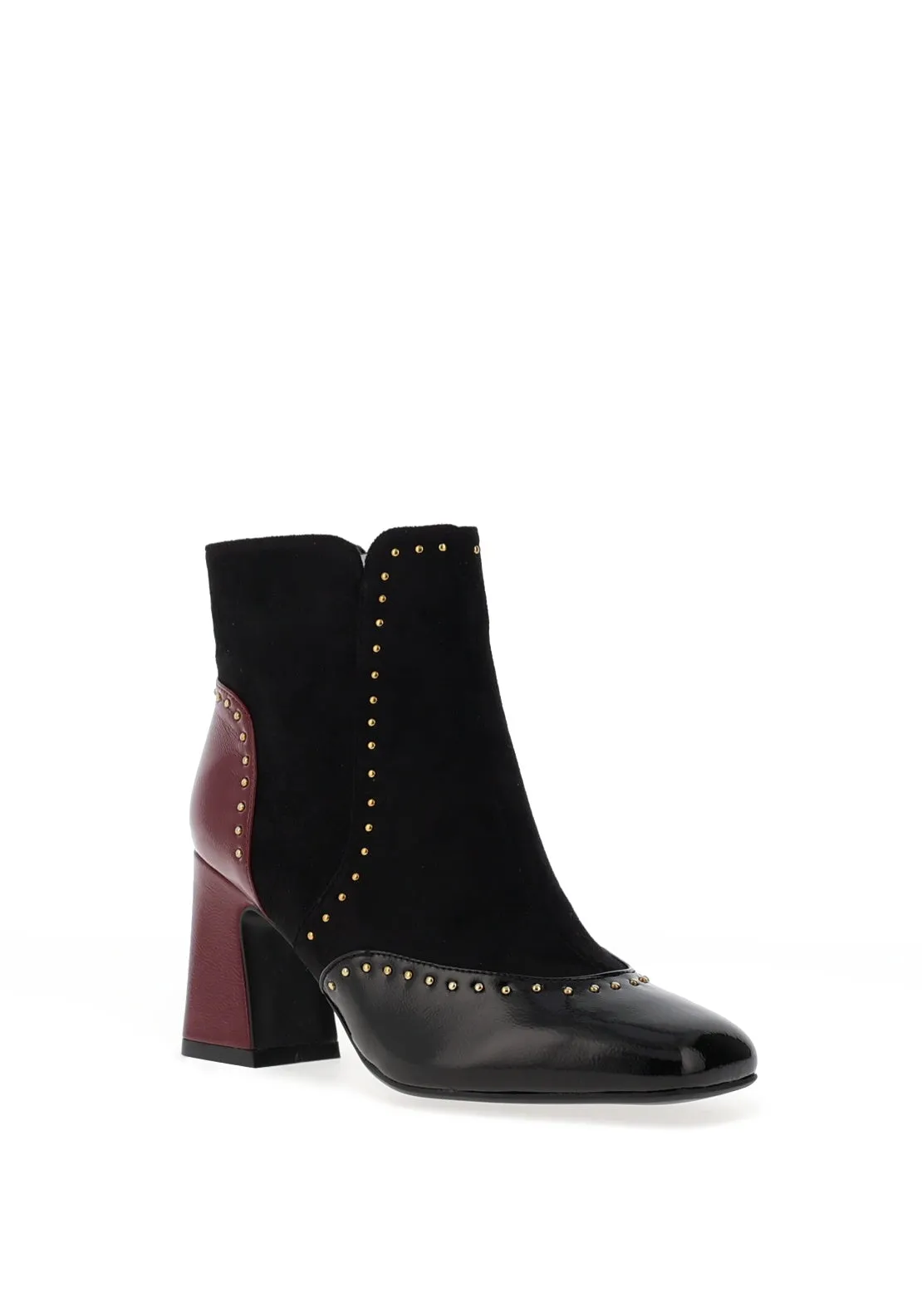 Dancing Matilda Acrobat Studded Colour Block Boots, Black