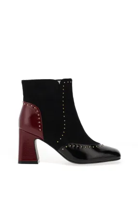 Dancing Matilda Acrobat Studded Colour Block Boots, Black