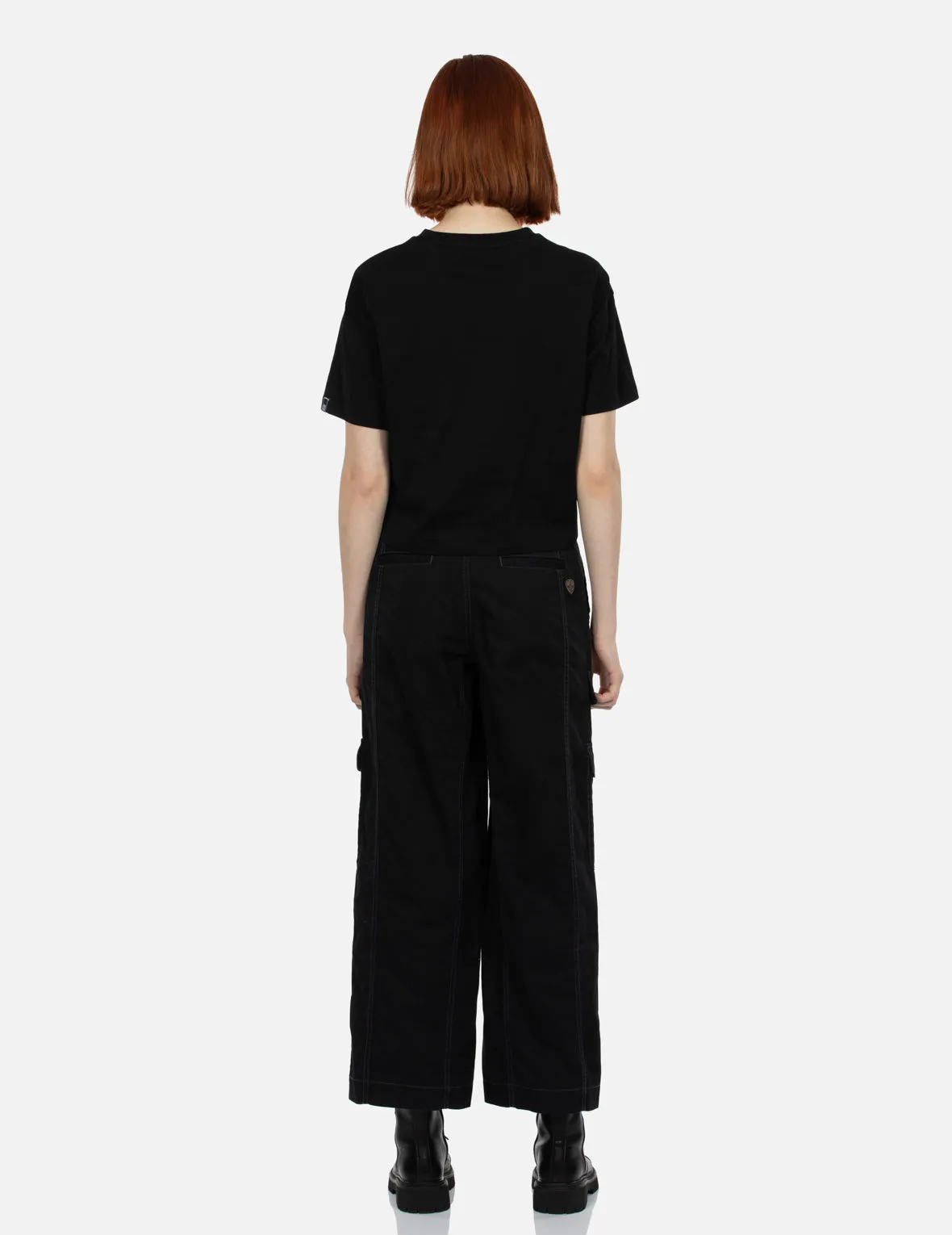 Double Waistband Wide Leg Cargo Pants