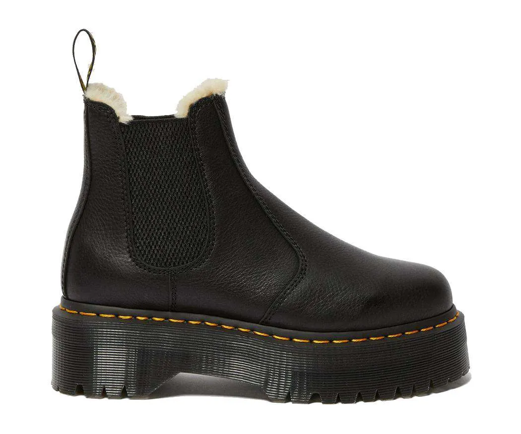 Dr. Martens Unisex 2976 Faux Fur Lined Platform Chelsea Boots