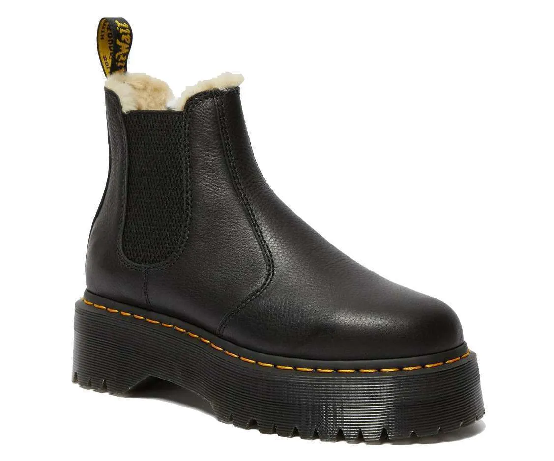 Dr. Martens Unisex 2976 Faux Fur Lined Platform Chelsea Boots