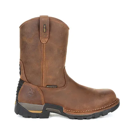 Georgia Men's 10 Eagle One Waterproof Pull-On Waterproof Work Boot - Brown GB00314