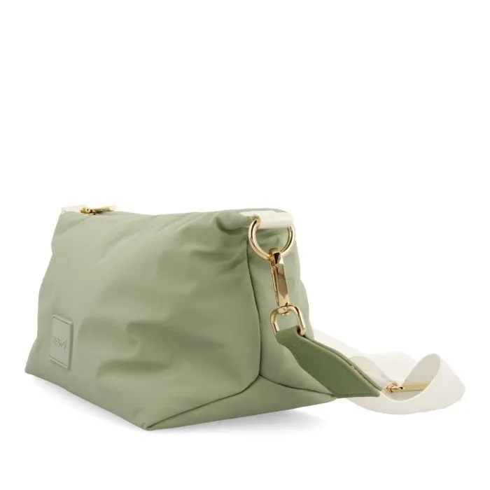 GREEN CROSSBODY BAG WITH CONTRAST HANDLE ALSEA