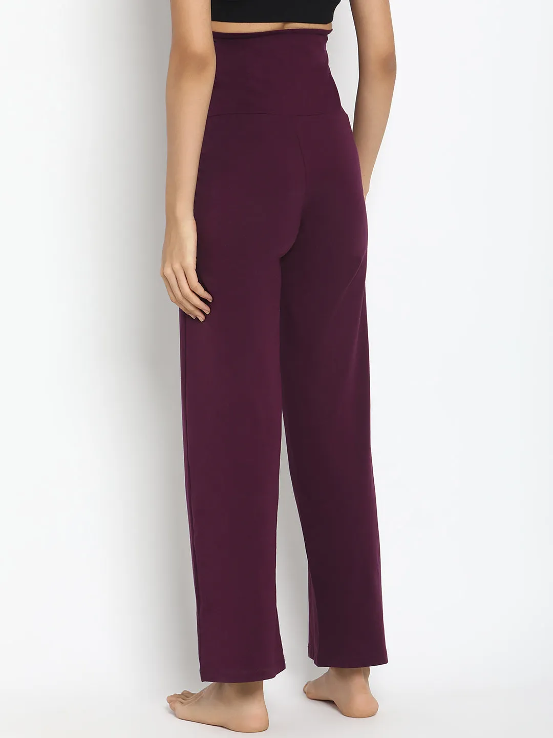 High Waist Stretch Wide-Leg Maternity Pants