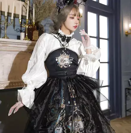 Japanese Fashion Gothic Vintage Lolita Princess Dress MK17503