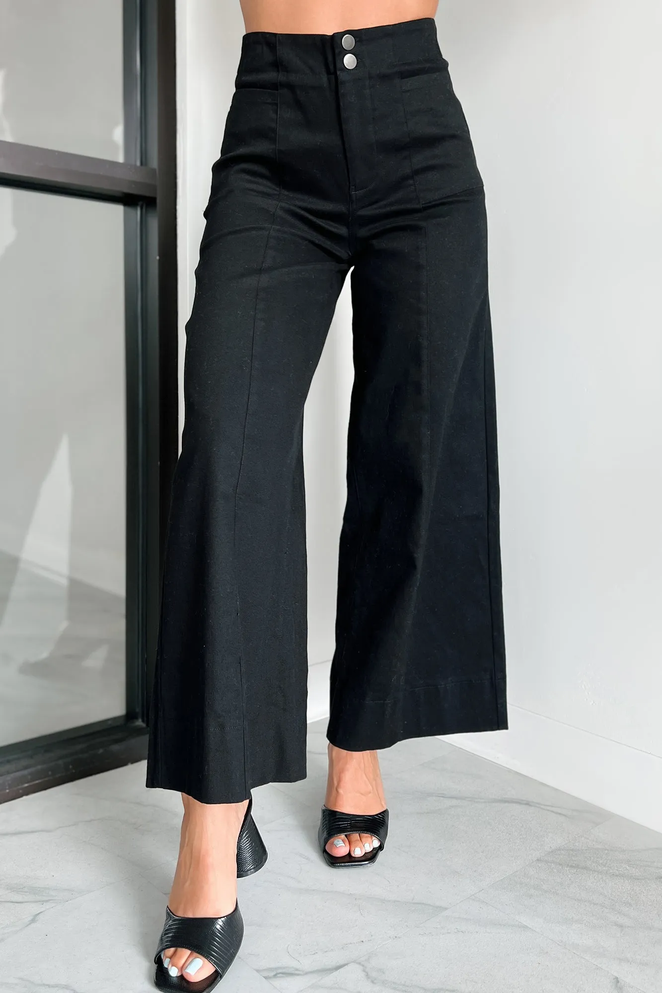 Just The Truth Wide Leg Pants (Black)