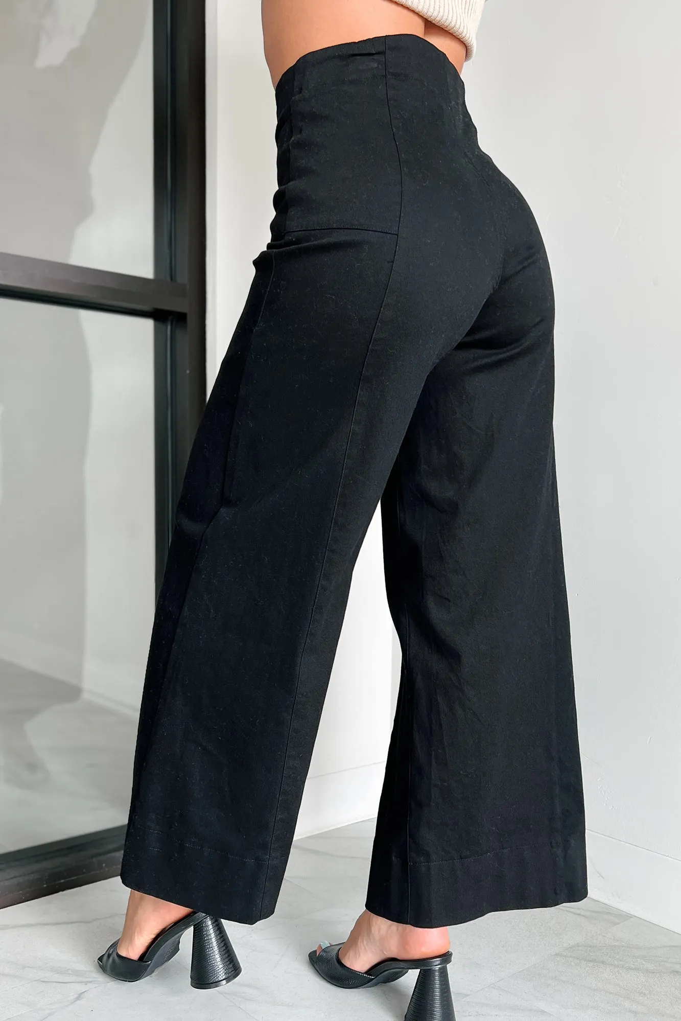 Just The Truth Wide Leg Pants (Black)