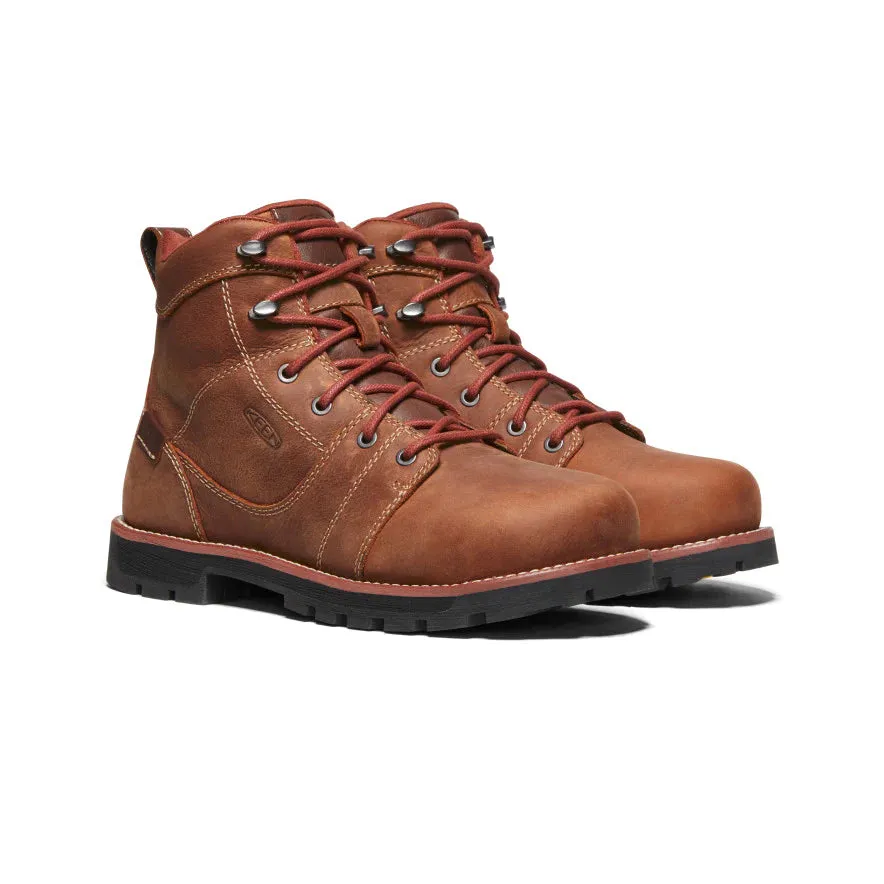 Keen Women's Seattle 6 Waterproof Boot (Aluminum Toe) 9W Gingerbread/Black