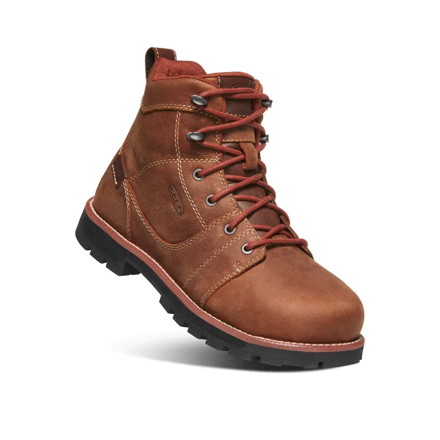 Keen Women's Seattle 6 Waterproof Boot (Aluminum Toe) 9W Gingerbread/Black