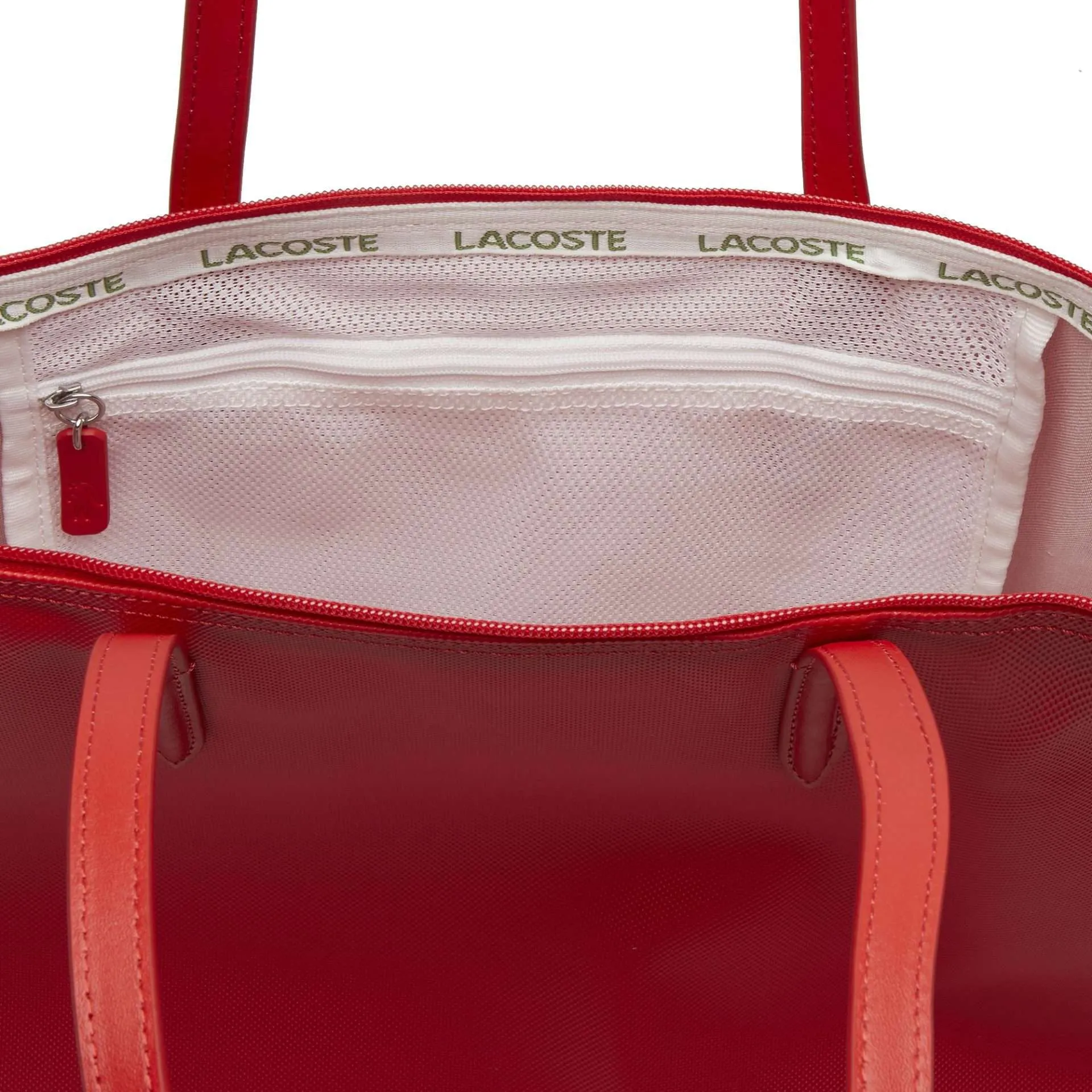 Lacoste Women’s L.12.12 Concept Zip Tote Bag (High Risk Red)