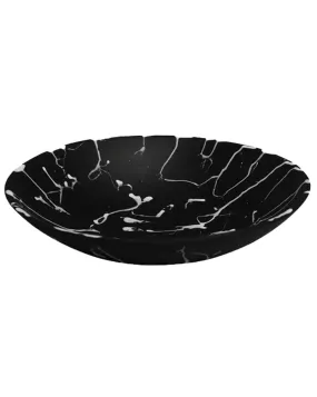 Large Everyday Black and White Swirl Bowl