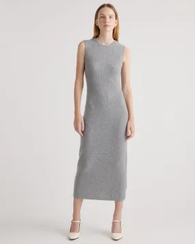 Mongolian Cashmere Sleeveless Midi Sweater Dress