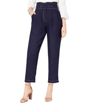 Moon River Womens Paper Bag Casual Trouser Pants, TW1