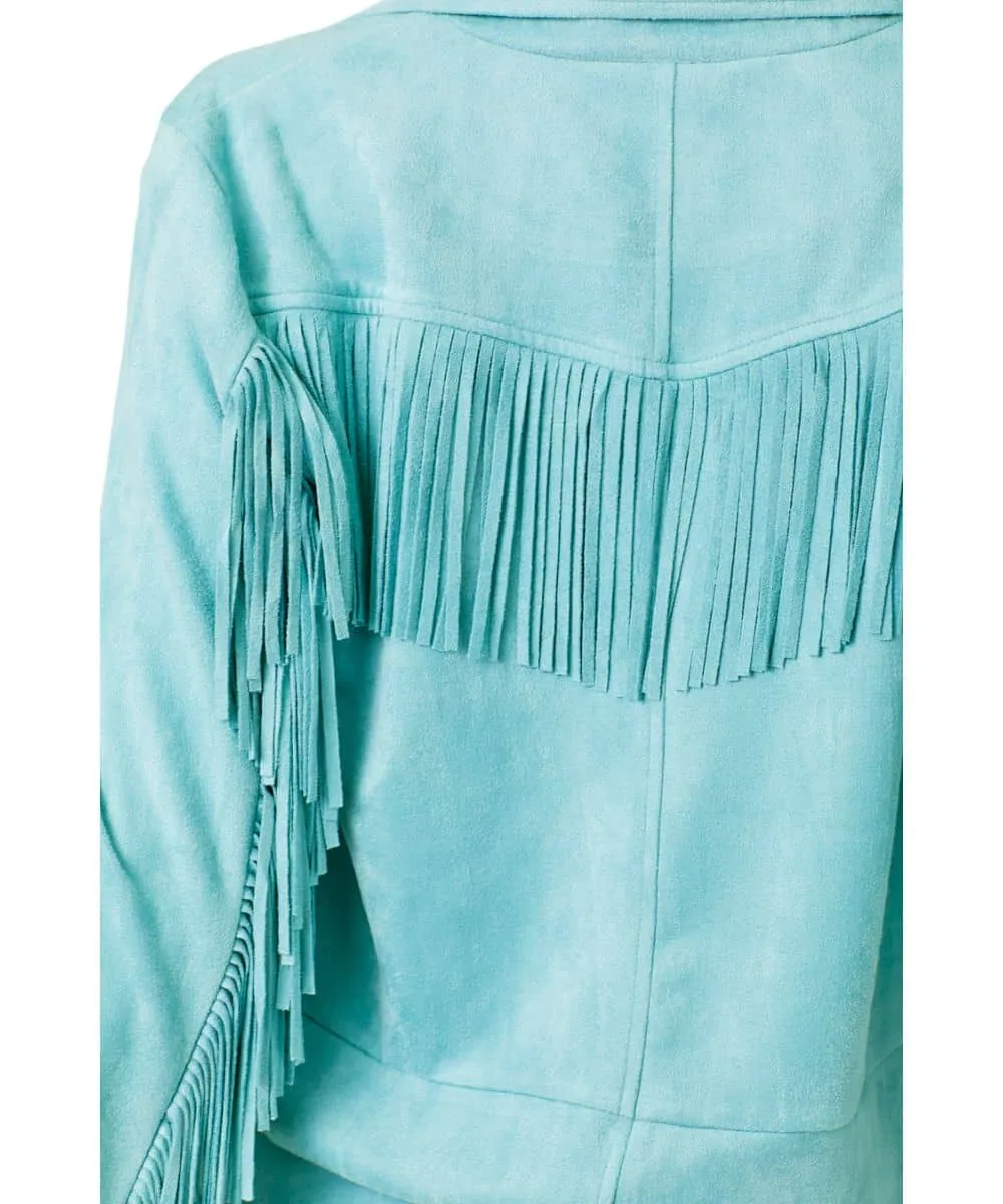 Mystree Women's Fringed Suede Blazer