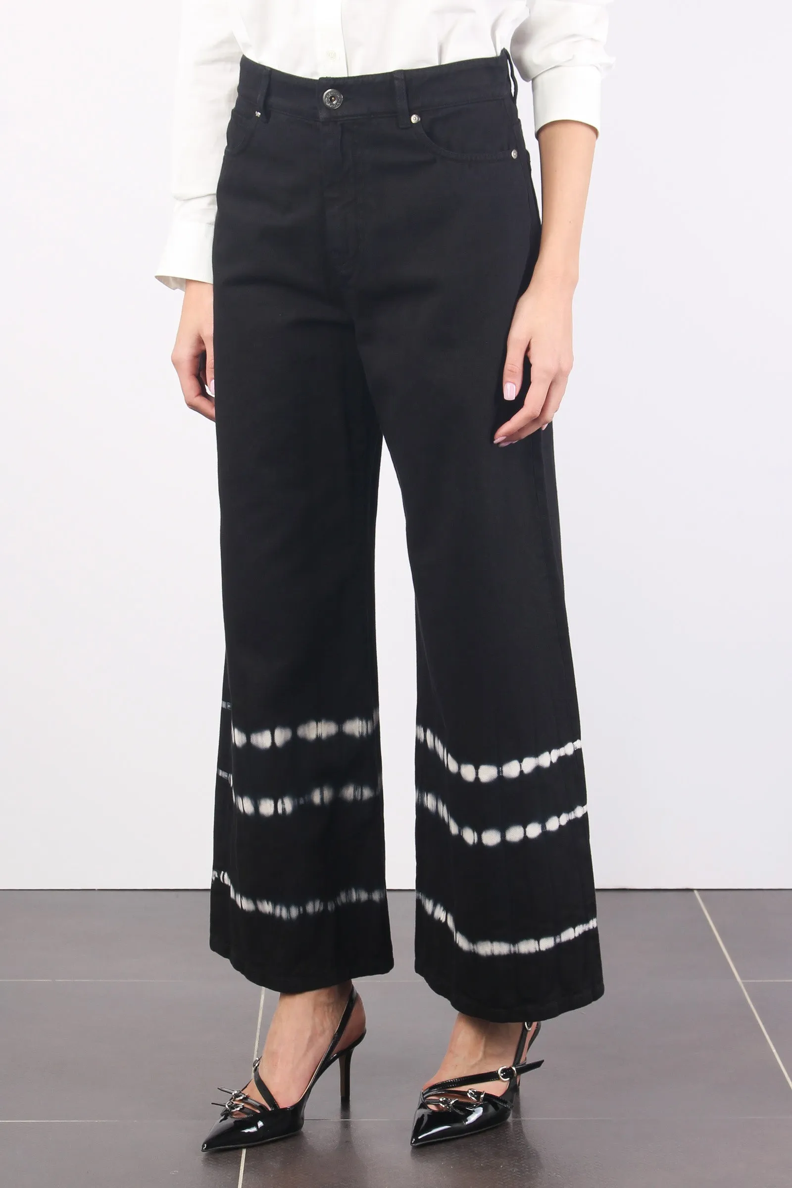 Pampas Pantalone Tie Dye Nero