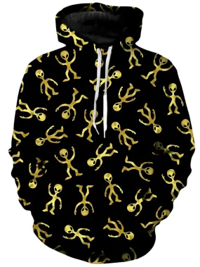 Party Like An Alien Gold Unisex Hoodie