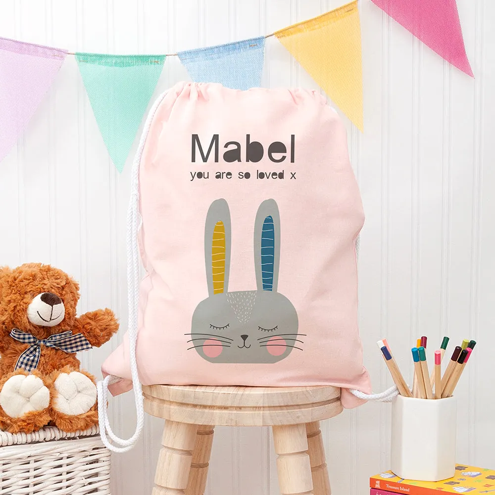 Personalised Kid's Rabbit PE Kit Bag