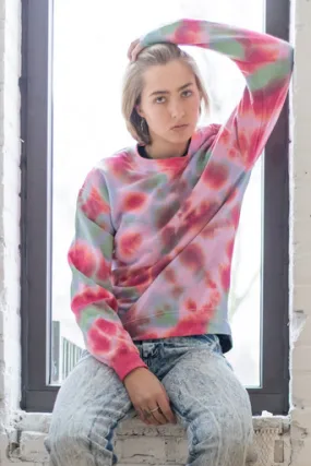 Red Blur Tie Dye Sweatshirt