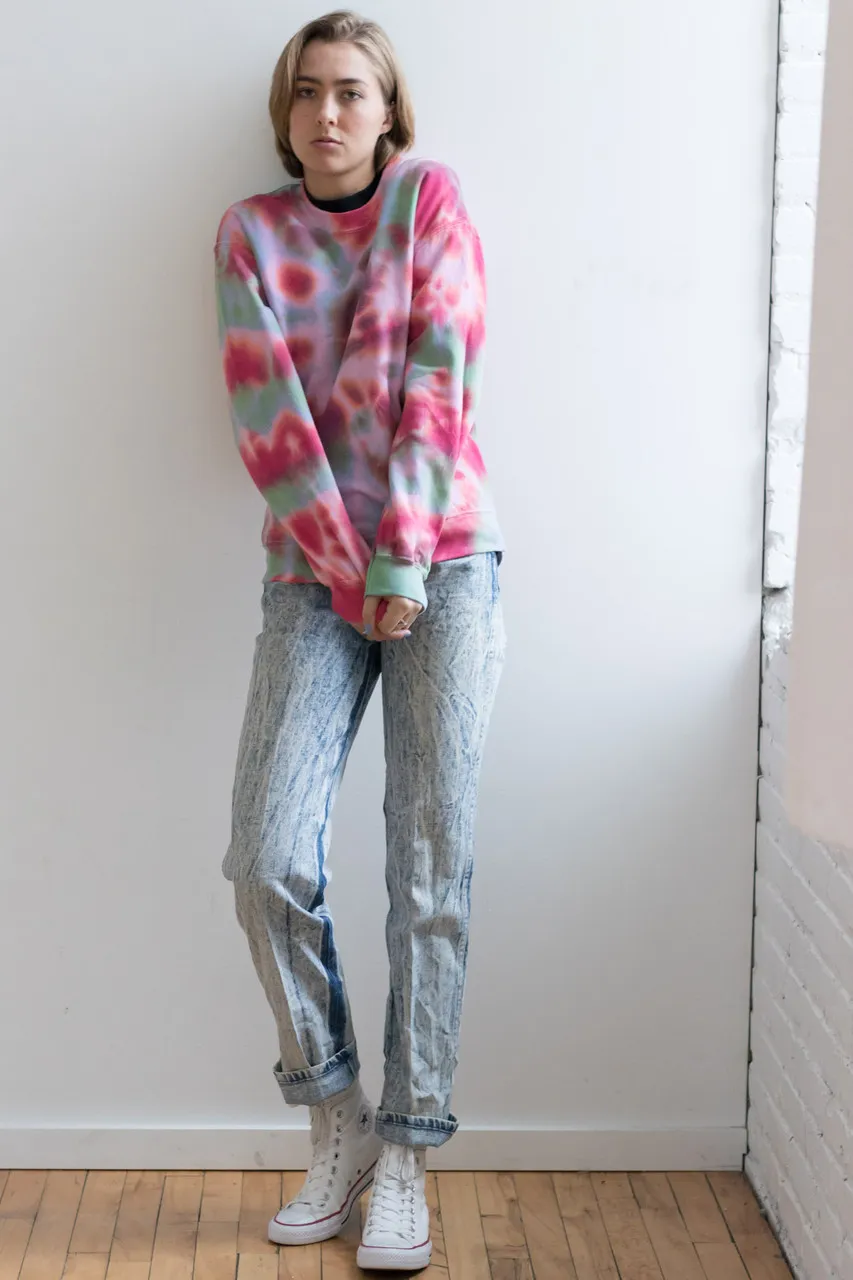 Red Blur Tie Dye Sweatshirt