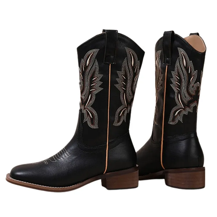 Road To Rideout Embroidery Cowboy Boots