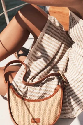 SANCIA | The Luna Bag - Cognac Raffia