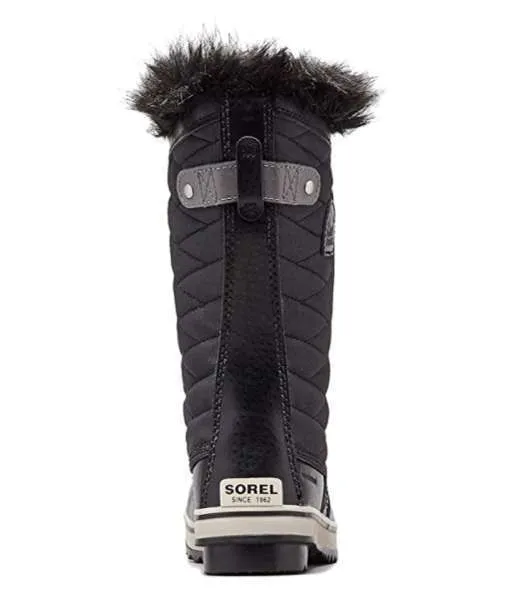 SOREL – Youth Tofino II Winter Snow Boots with Faux Fur Cuff (Black/Quarry)